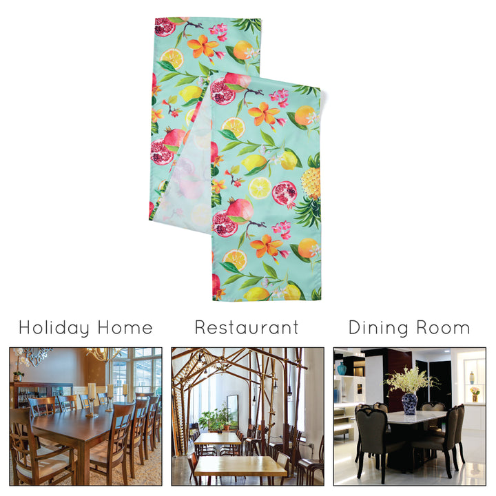 Water Repellent Polyester Pineapple Table Runner (Pack of 1)