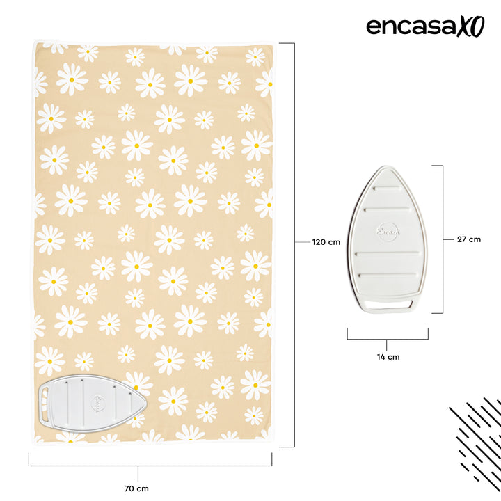 20s Sheeting Daisy Beige Ironing Mat (Pack of 1)