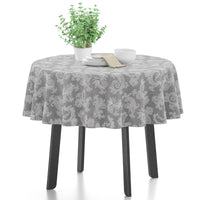 Cotton chambray Grey Table Cloth (Pack of 1)