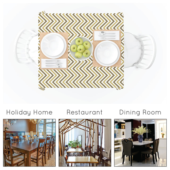 Polyester Chevron Table Cloth (Pack of 1)