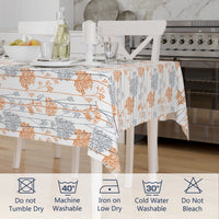 Polyester Orange Branches Table Cloth (Pack of 1)