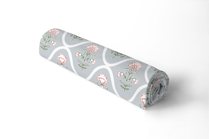 Printed Satin Fabric by Meter | Wide - 58 Inch Width (147 cm) | Soft Polyester Cloth for Curtains, Cushion Covers, Dresses, Kurtis, Crafts, Craft Sewing & Home Decor