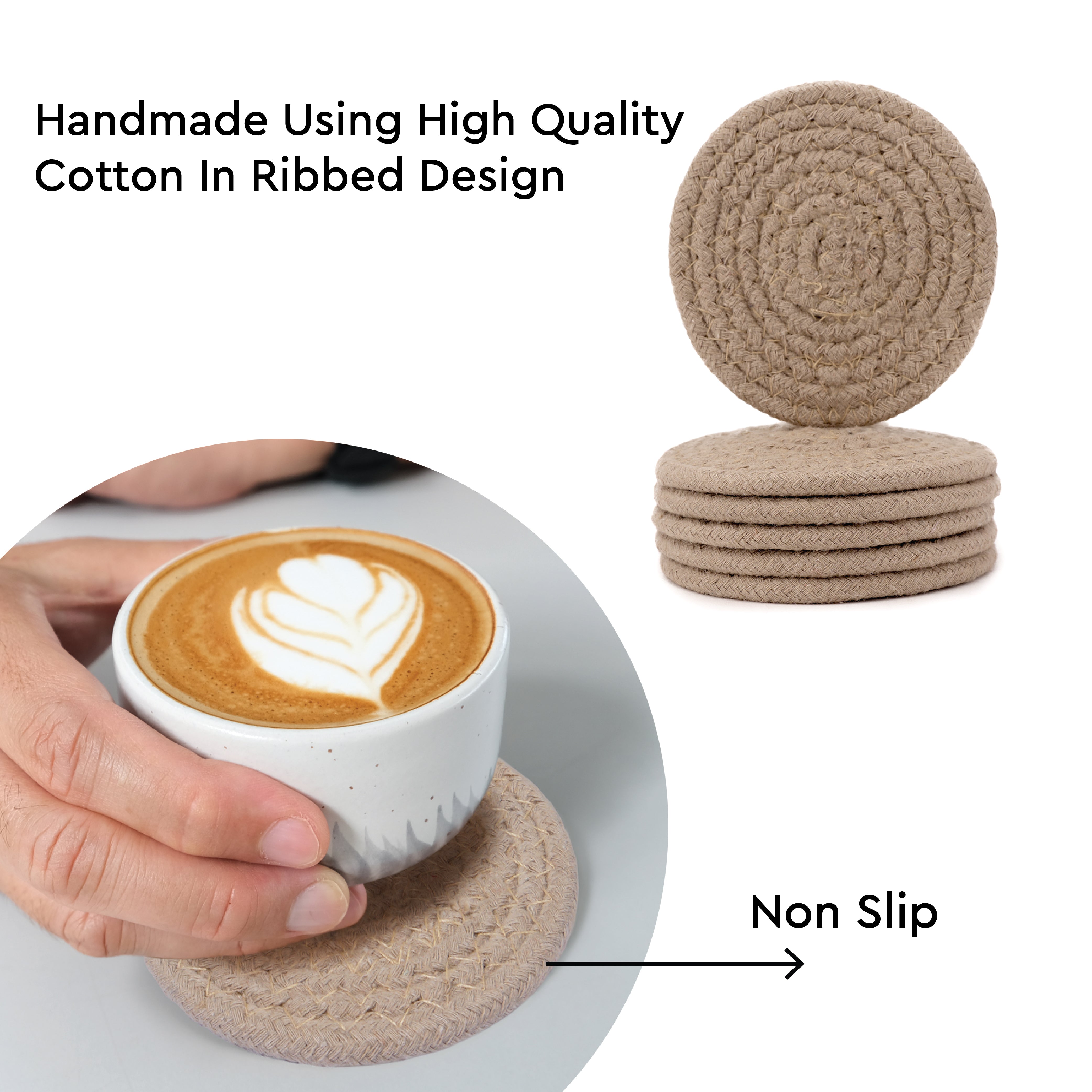 Cotton Beige Coaster