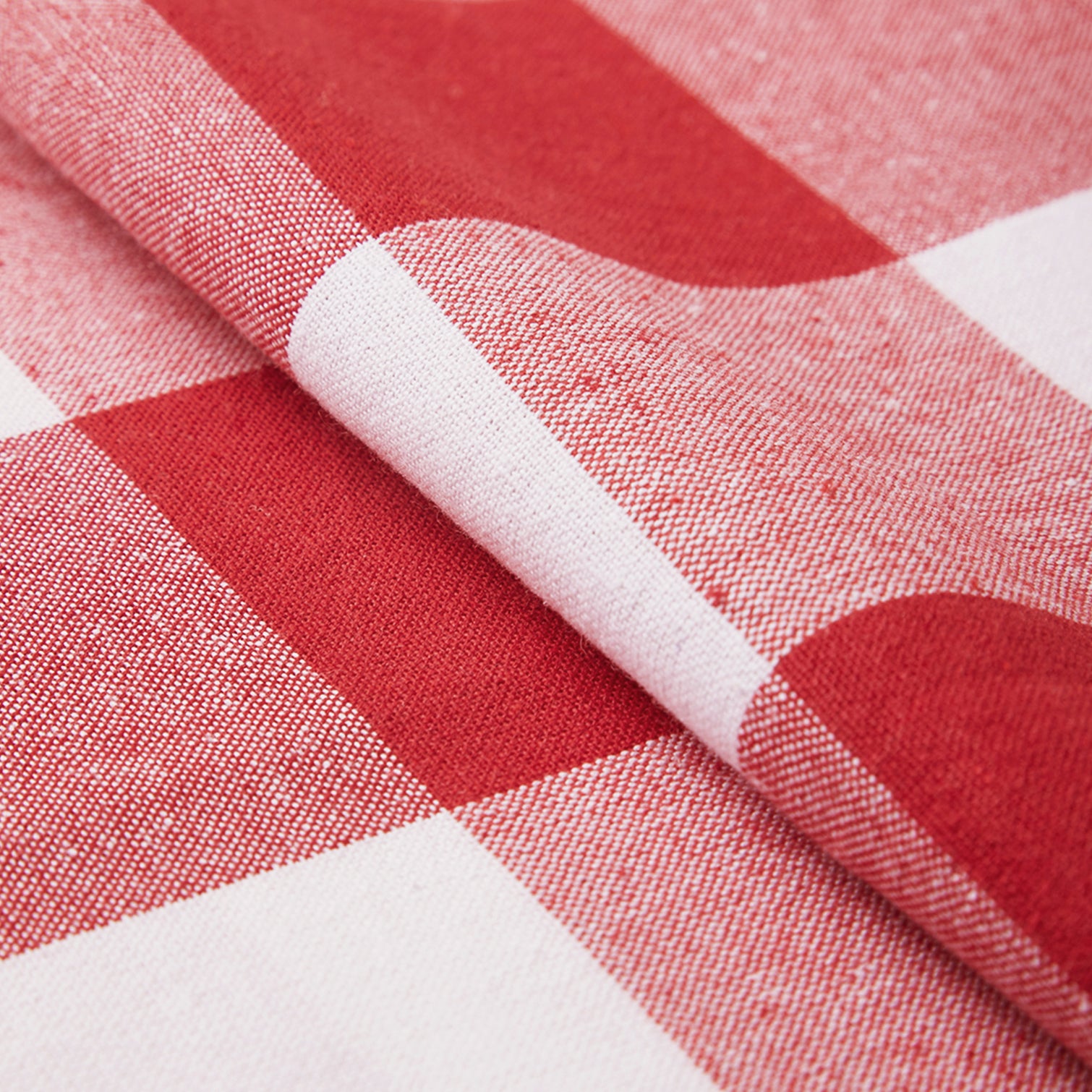 Cotton Buffalo Red Checks Table Cloth (Pack of 1)