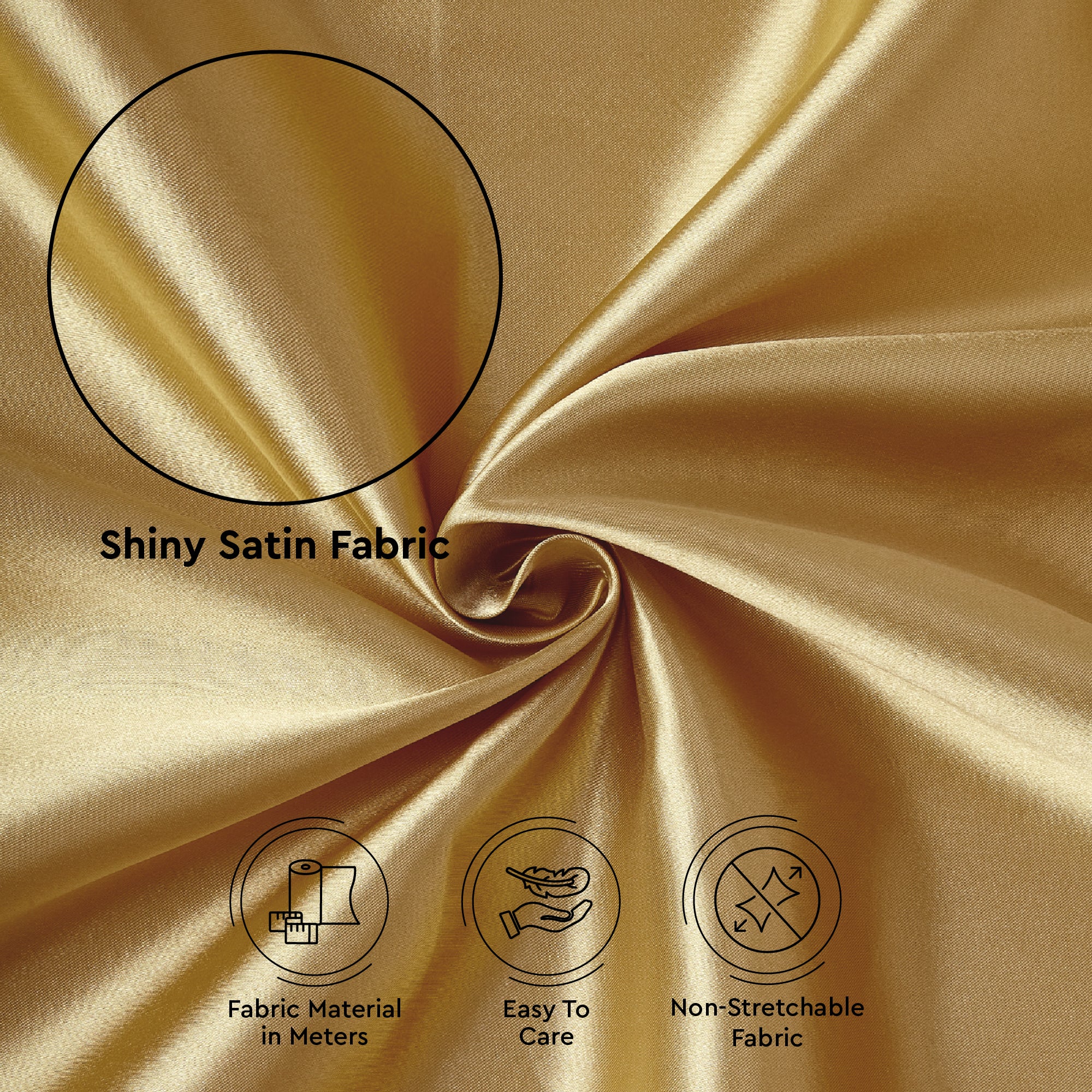 Silky Satin Fabric Material By Meter | 110 Cm Width, Silk & Shiny Fabrics | Fabric For Scrunchies, Dress, Pillowcases, Pajamas, Evening Dress, DIY
