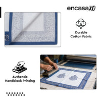 Cotton Canvas Indigo-01 Placemat + Table Napkins