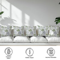 Micro Green Branches Cushion Cover