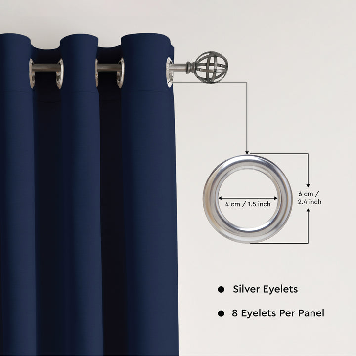 Canvas Scotch Blue Curtain (Pack of 1)