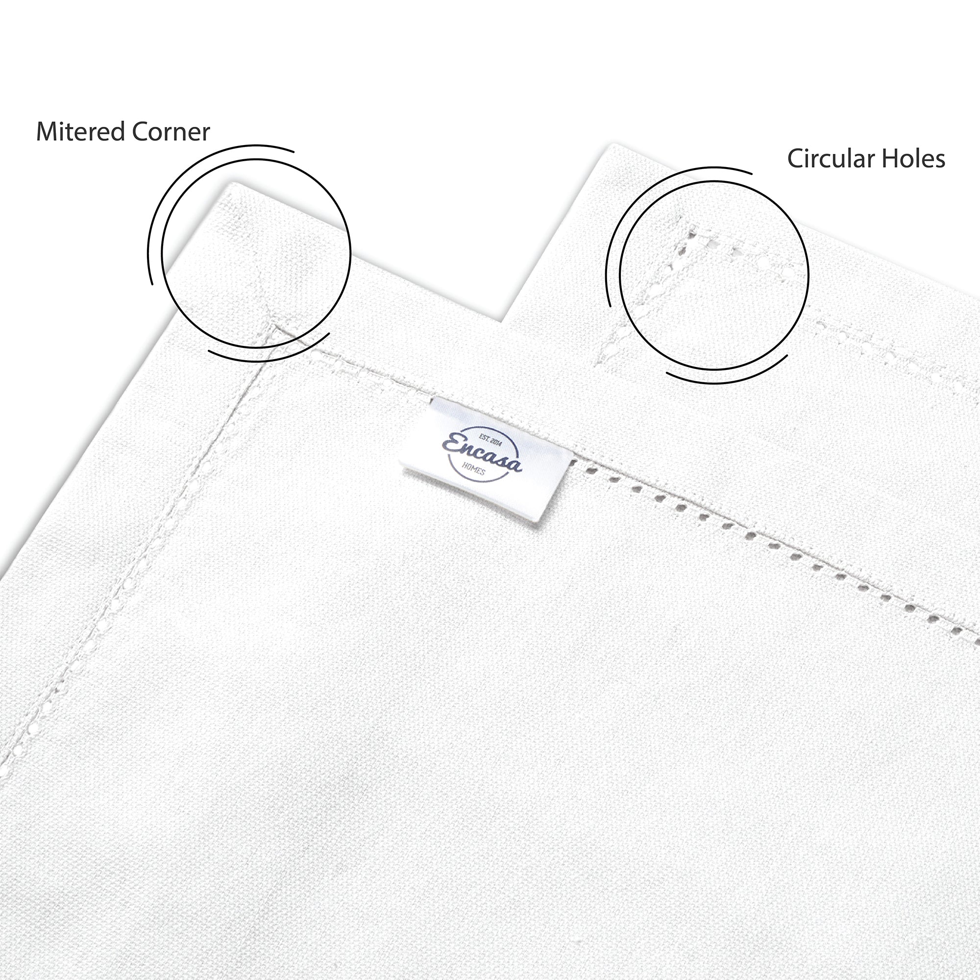 Cotton White Table Runner (Pack of 1)