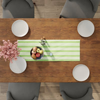 RC Yarn-Dyed Franca Lime Stripes Table Runner (Pack of 1)