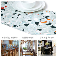 Cotton Twill Terrazzo Mint Table Runner (Pack of 1)