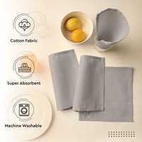 Cotton Beige Table Napkins (Pack of 12)