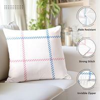 Polyester Squares Cushion Cover (Pack of 2)
