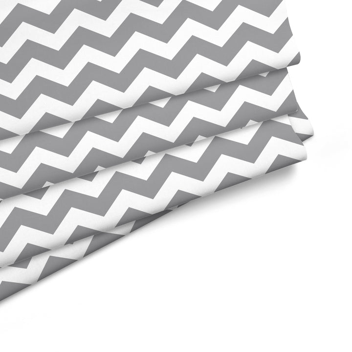 20s Sheeting Zig Zag Grey Fabric (1 Meter)
