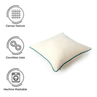 Cotton Azul Blue+Natural Cushion Cover (Pack of 2)