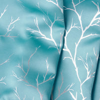 Blackout Polyester Fabric by Meter, 100x122 cm | Blocks Light, Heat & Noise, For Curtains, Cushion Covers, Door & Window Drapes - Foil Star Print