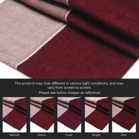 Cotton Buff & Maroon Table Runner (Pack of 1)