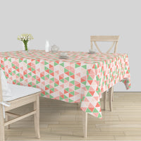 Polyester Big Triangles Tomato Table Cloth (Pack of 1)