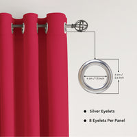 Canvas Hot Pink Curtain (Pack of 1)