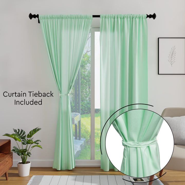 Micro Mint Curtain (Pack of 2)