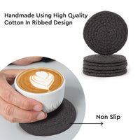 Cotton Dark Grey Coaster