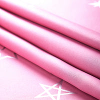 Blackout Polyester Fabric by Meter, 100x122 cm | Blocks Light, Heat & Noise, For Curtains, Cushion Covers, Door & Window Drapes - Foil Star Print