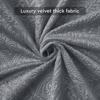 Embossed Velvet Grey Curtain