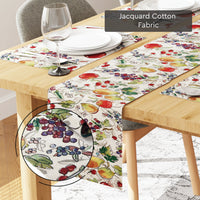 Cotton Fruit Table Runner+Placemat (Pack of 5)