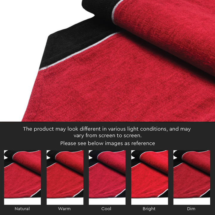 Cotton Black & Scarlet Red Table Runner (Pack of 1)