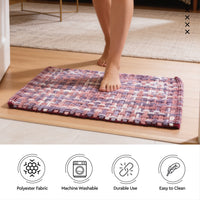 Cotton Multicolor Bathmat (Pack of 1)