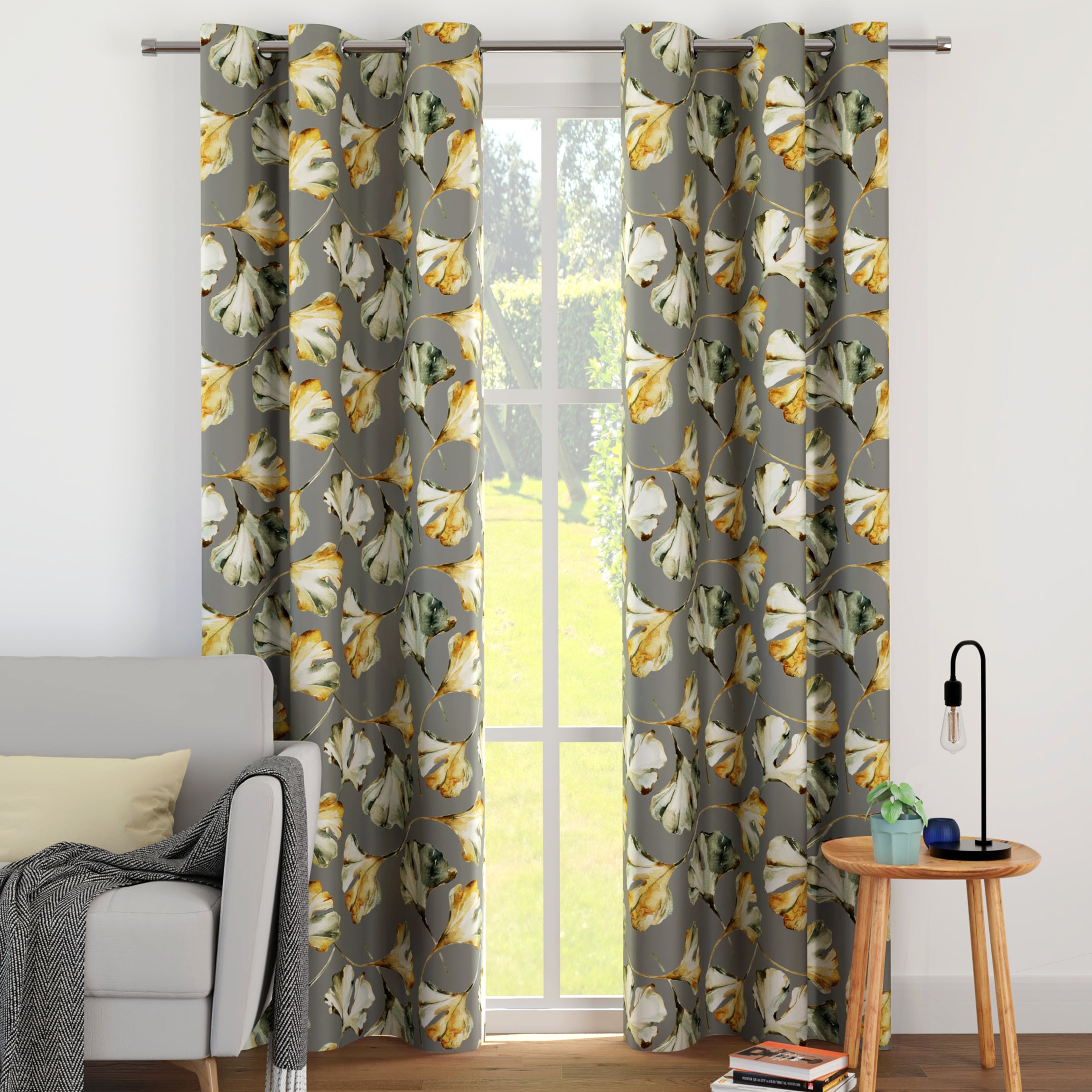 Blackout Polyester Fabric - by The Meter - 100 x 117 cm - Floral Digital Print - Blocks Light, Sound & Heat - Perfect for Blackout Blinds, Door Curtains, Window