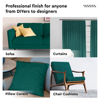 Mercerised Cotton Canvas Fabric, 100x150 cm Wide | Sold by the Metre, Cut to Length | Fabric For Cushions, Sofa Covers, Light Upholstery, Embroidery, Dress Material