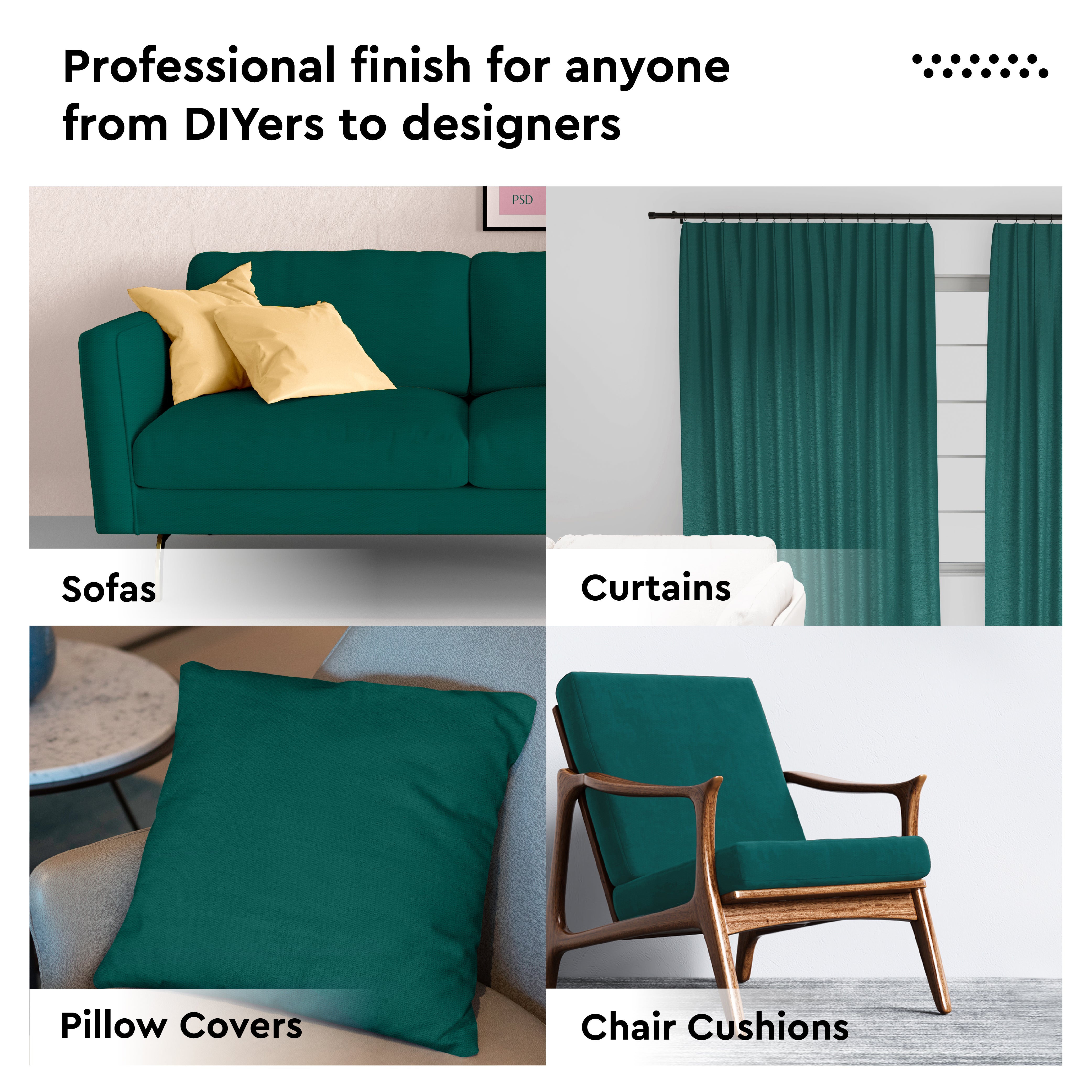 Mercerised Cotton Canvas Fabric, 100x150 cm Wide | Sold by the Metre, Cut to Length | Fabric For Cushions, Sofa Covers, Light Upholstery, Embroidery, Dress Material