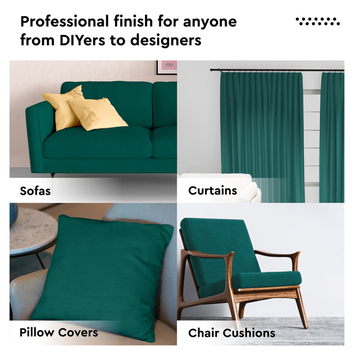 Mercerised Cotton Canvas Fabric, 100x150 cm Wide | Sold by the Metre, Cut to Length | Fabric For Cushions, Sofa Covers, Light Upholstery, Embroidery, Dress Material
