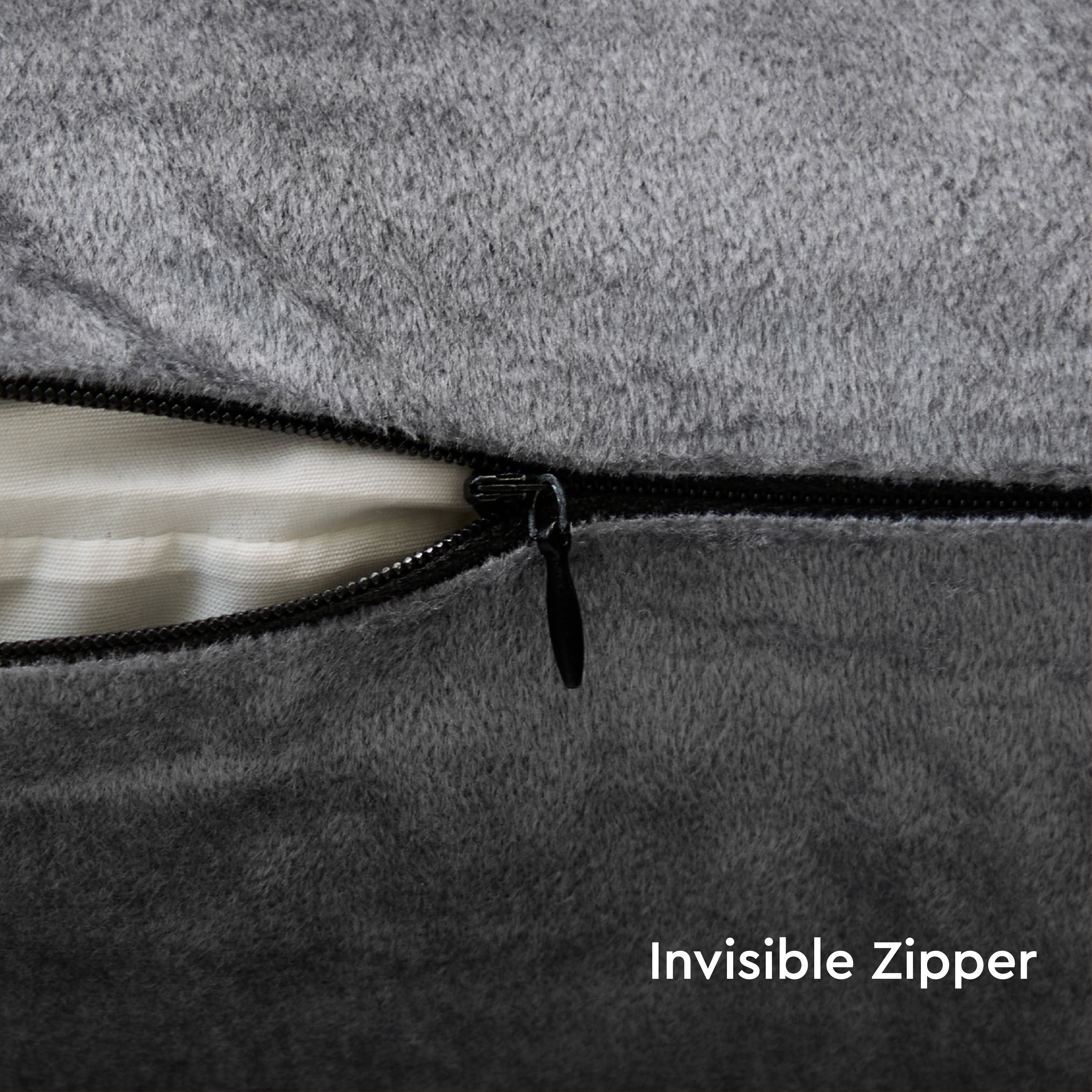 Velvet Grey Cushion Cover (Pack of 2)