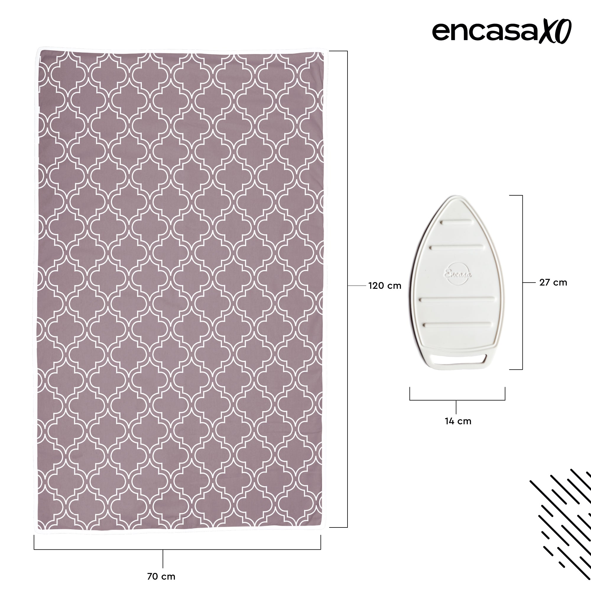 Mauve Tiles Ironing Mat (Pack of 1)