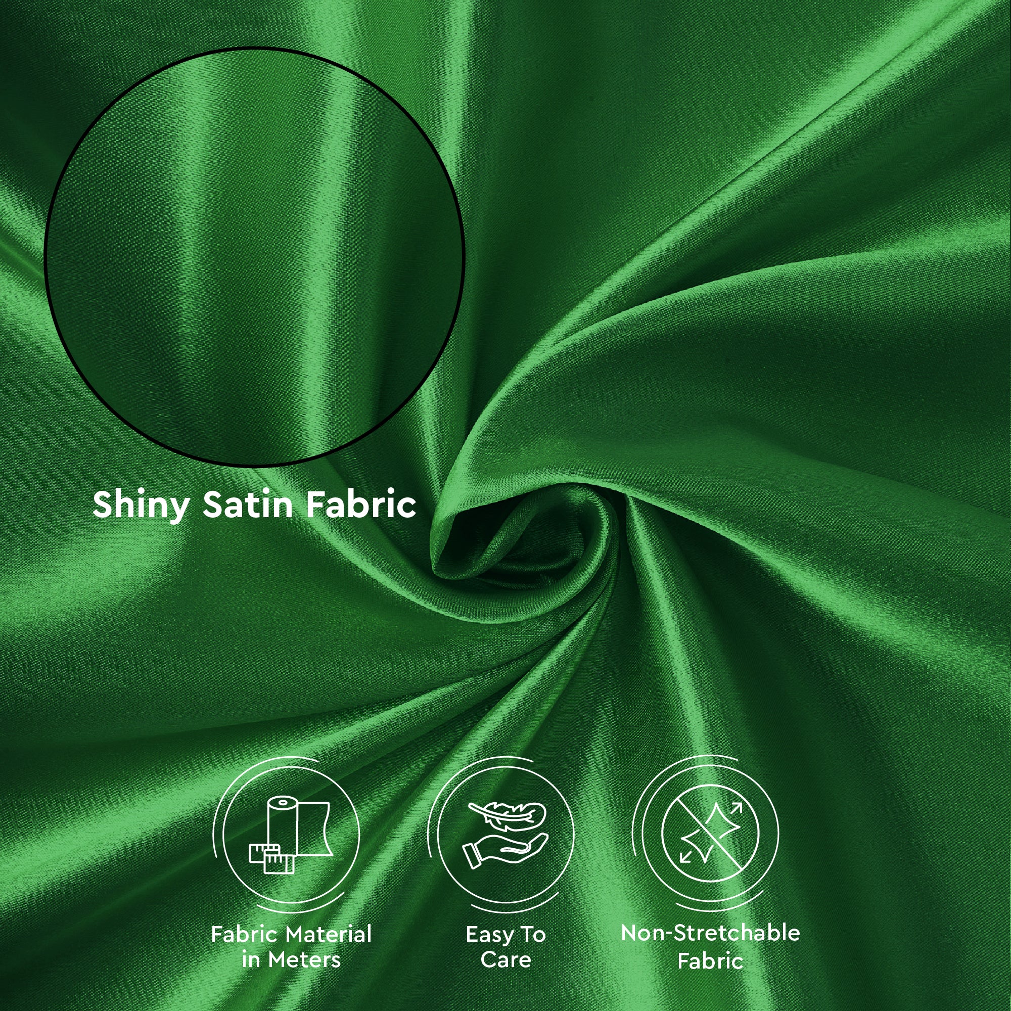 Silky Satin Fabric Material By Meter | 110 Cm Width, Silk & Shiny Fabrics | Fabric For Scrunchies, Dress, Pillowcases, Pajamas, Evening Dress, DIY