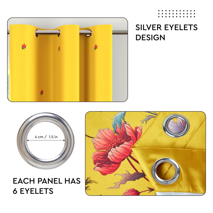 Blackout J2 Yellow Curtain (Pack of 2)