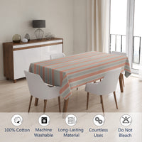 Cotton Peach Table Cloth (Pack of 1)