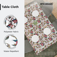 Polyester Chintz Red Table Cloth (Pack of 1)