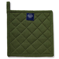 Yarn Dyed Cotton Leaf Green Potholder (Pack of 4)