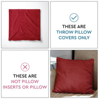 Quilted Velvet Red Cushion Cover (Pack of 1)