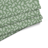 20s Sheeting Green Big Leaves Fabric (1 Meter)