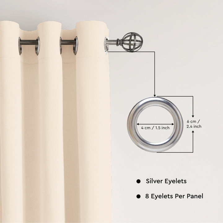 Canvas Natural Curtain (Pack of 1)