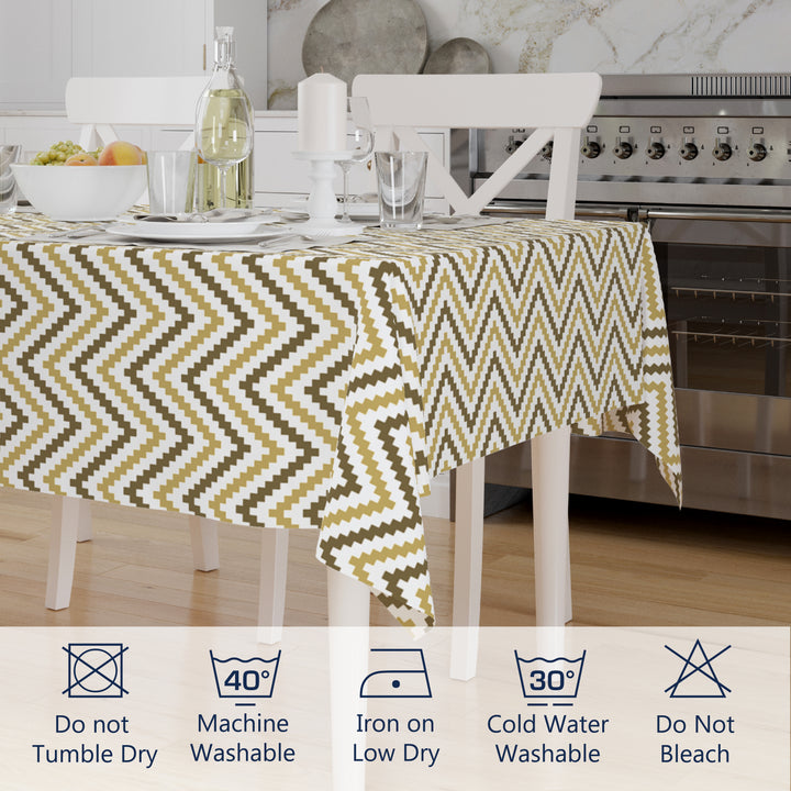 Polyester Chevron Table Cloth (Pack of 1)