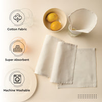 Cotton Natural Table Napkins (Pack of 12)