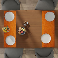 Chenille Orange Table Runner