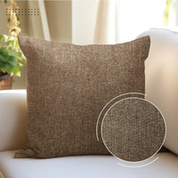 Jute Cherry Coffee Cushion Cover (Pack of 2)