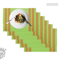 Cotton Ladder Green Placemat (Pack of 6)