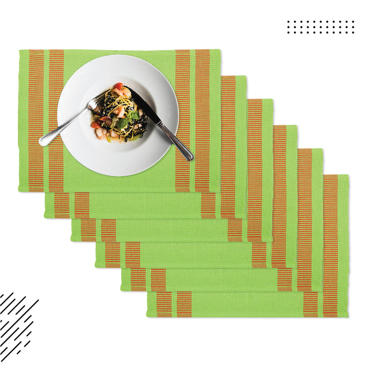 Cotton Ladder Green Placemat (Pack of 6)